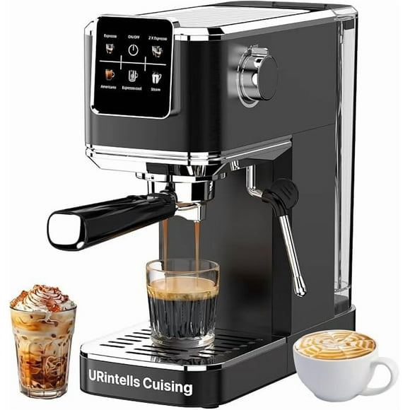 Máquina de café espresso Urintells Cuising 20 bar con espumador de leche