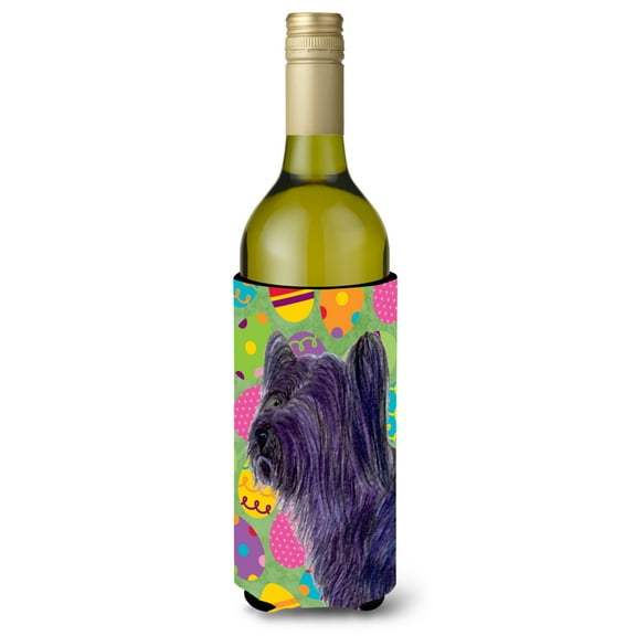 Skye Terrier Easter Eggtravaganza Wine Bottle Hugger