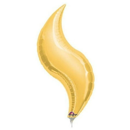 Shiny Gold Foil - Anagram Shiny Metallic Solid Curve Shaped Giant 10