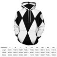 thumbnail image 2 of Black White Diamonds 3d Sweatshirts Hoodie Fashion Casual Personality Men's Women Street Hoodie Pullovers Long Sleeve Comfortable Top, 2 of 6