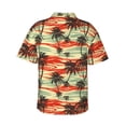thumbnail image 3 of Uemuo Colorful Hawaii Palms Printed Regular Fit Short Sleeve Casual Hawaiian Shirt for Men,Aloha shirt,Tropical shirt,Floral print shirt,Vacation Beach shirt-Small, 3 of 9
