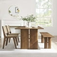 thumbnail image 1 of Modway Amistad 72" Rectangular Wood Dining Table and Bench Set in Walnut, 1 of 7