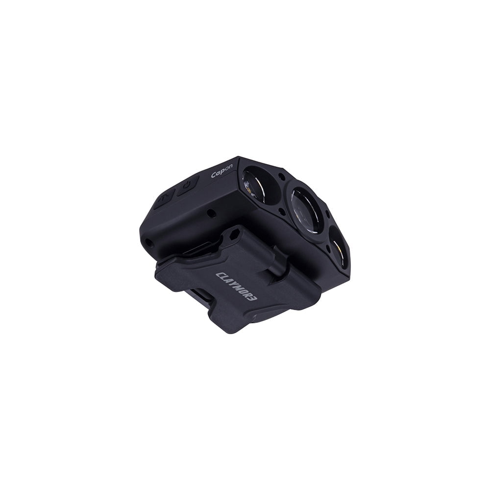 Claymore Capon 200H (Black) - LED Rechargeable Clip-On Cap Headlamp, Lightweight Hat Light for Camping, Running, Hiking, Emergency & Industrial Use, Waterproof, USB-C, 55 Hours of Battery Life.