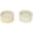 Beige Fresh Cotton / White Tea & Ginger Scented Textured 9oz 2 Wick Solid Round S/2 4"W, 2"H, variant on DecMode 2 Holder Beige Metal Fresh Cotton/ White Tea & Ginger Scented Textured 11oz 2 Wick Candle with White Wax, (Set of 2)