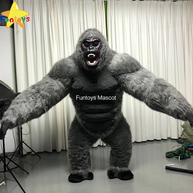 Funtoys Ape disfraz de mascota gorila inflable 2,6 m King Kong personalizado Anime Cosplay mascota tema vestido de lujo carnaval MOQ 1