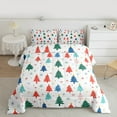 thumbnail image 2 of Castle Fairy Kids Christmas Tree 3-Piece Full Bedding Set: Polka Dots Festival Xmas Super Cozy, 2 of 8