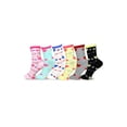 thumbnail image 2 of TeeHee Little Kids Girls Cotton Fashion Crew Socks 6 Pair Pack (9-10 Years, Hearts Stripe), 2 of 8