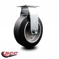 thumbnail image 2 of 6 Inch Rubber on Aluminum Wheel Rigid Caster with Roller Bearing SCC, 2 of 2