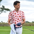 thumbnail image 3 of Fotbe Hand Drawn Strawberry Camiseta Polo de Golf para Hombre con Estampado – Camisa Deportiva Transpirable con Cuello Abotonado-4X-Large, 3 of 6