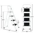 thumbnail image 3 of ZENSTYLE Folding 4-Step Ladder Anti-Slip Platform 330 lbs Capacity Portable Steel Frame, 3 of 6