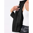 thumbnail image 5 of INSPIRE CHIC Open Front Blazers for Women's Casual Long Sleeves Buttons Office Suit Jacket XS Black, 5 of 6