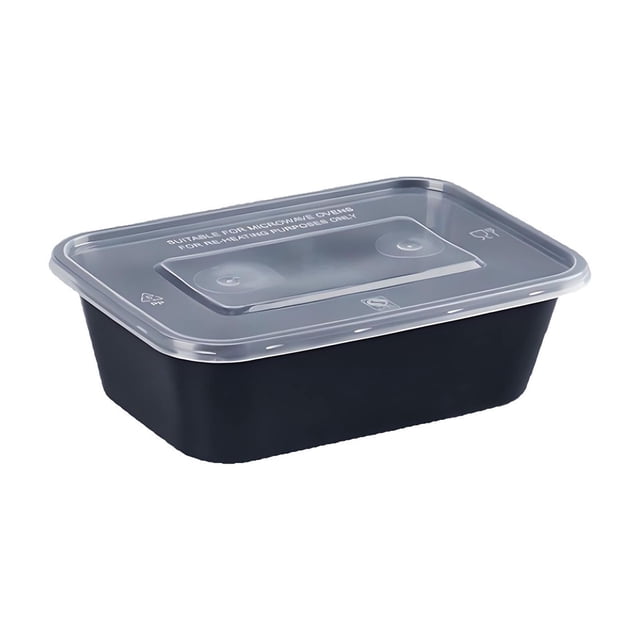 Lunch Box Containers Food Grade Disposable Lunch Box Plastic Rectangle 10Pcs Transparent Lunch Box with Lid Plastic Food Containers with Lids