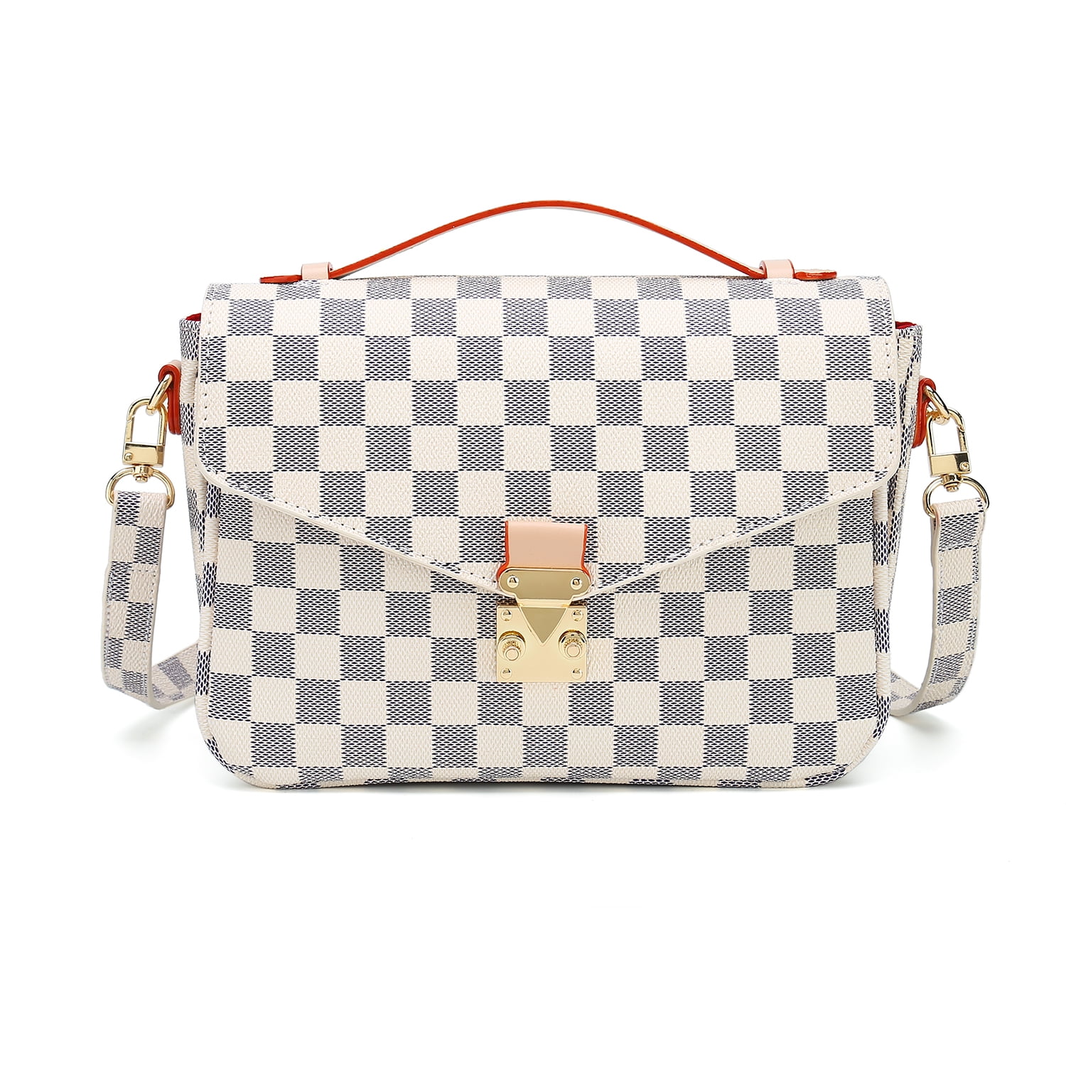 richports checkered tote shoulder bolsa