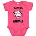thumbnail image 3 of Inktastic I Really Love Anime with Cute Anime Cat and Hearts Boys or Girls Baby Bodysuit, 3 of 5