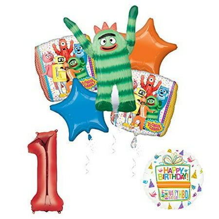 Yo Gabba Gabba 1st Birthday Party Supplies and Balloon Bouquet Decorations