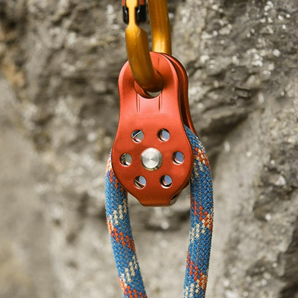 Mgaxyff 26KN Aluminium Alloy Heavy Duty Single Swivel Rope Pulley Block