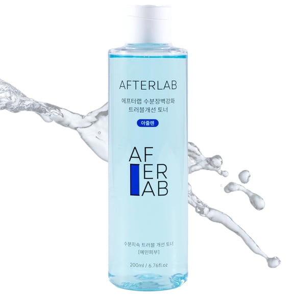 AFTERLAB Tóner clarificante de barrera hidratante Azulene - Tónico hidratante a base de agua PH5.5 para calmar la piel y reducir los brotes - Cuidado de la piel coreano (6.76 onzas líquidas)