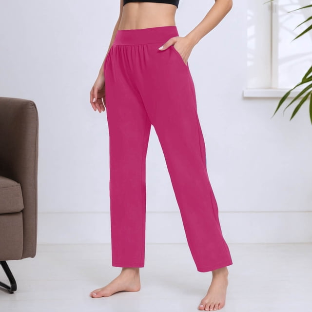 WILLBEST Pantalones Casuales de Mujer para Uso Diario Pantalones Rectos Cómodos Ideales para Atuendos de Primavera, Verano y Otoño Combinan Perfectamente con Zapatillas y Blusas Casuales XXXL