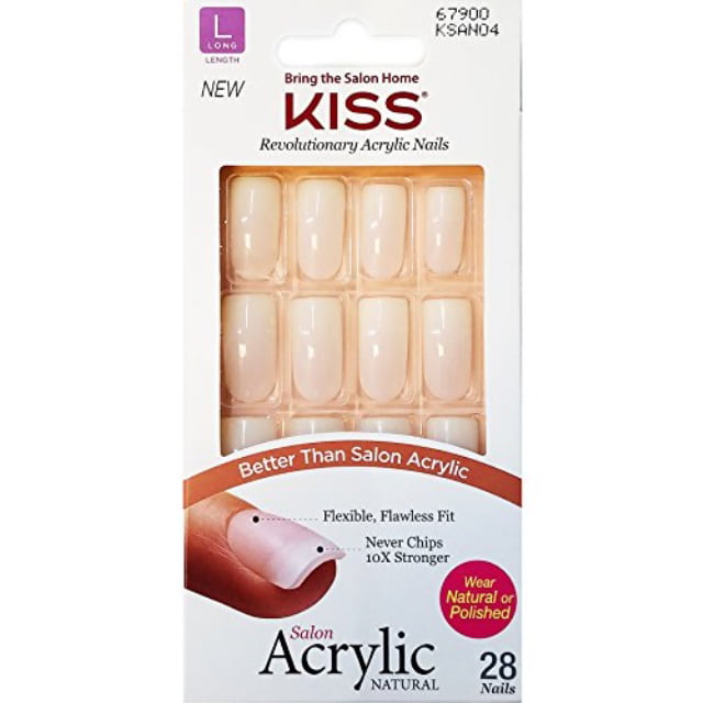 KISS Salon Acrylic Natural Nails - Object of Desire - Walmart.com ...