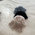 thumbnail image 6 of CoCopeaunts INS Japanese Lamb Wool Bucket Hat Irregular Stripes Warm Fisherman Hat Autumn and Winter Korean Fashion Plush Basin Gorros, 6 of 8
