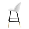 thumbnail image 6 of Counter Stool Chair, Set of 2, Fabric, Metal, White, Modern Contemporary Urban Design, Bar Pub Cafe Bistro Hotel Restaurant Hospitality, 6 of 10