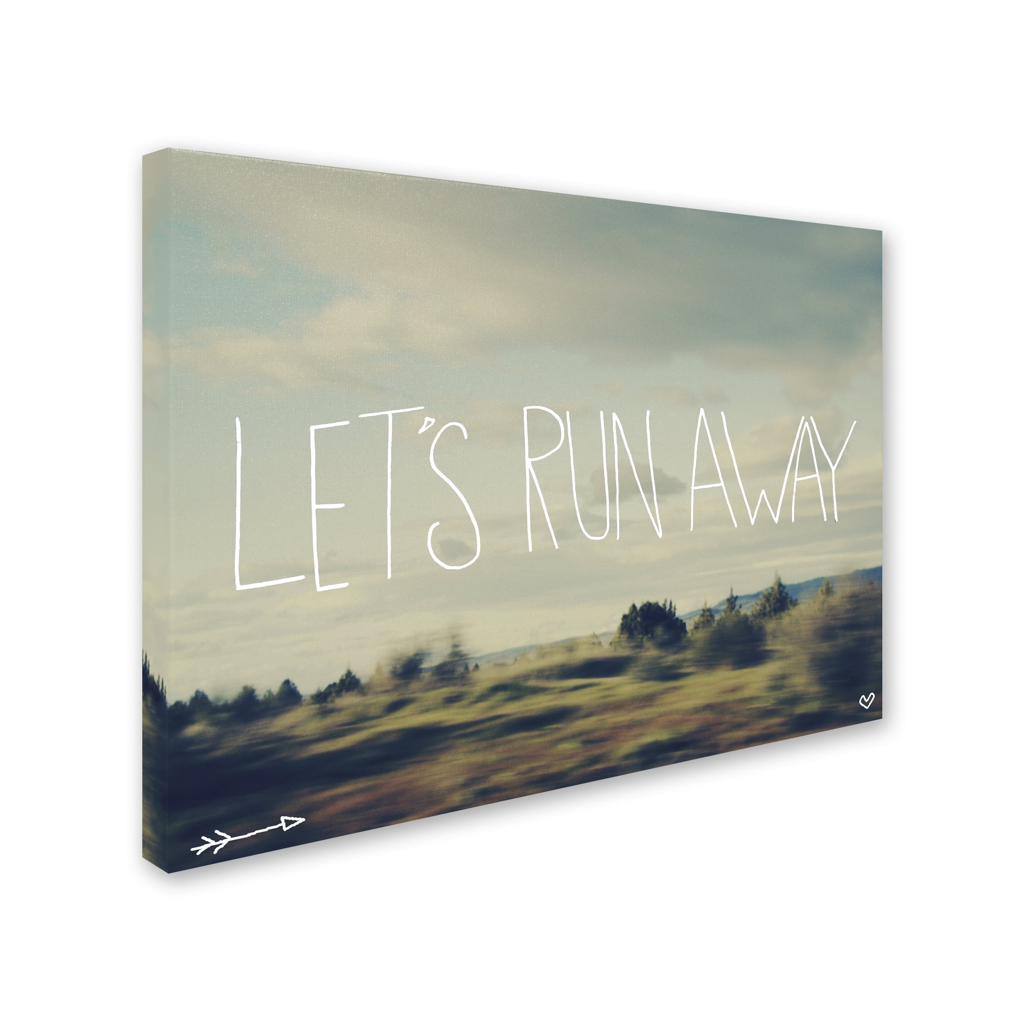 Trademark Fine Art 'Let's Run Away' Canvas Art by Leah Flores