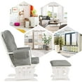 thumbnail image 6 of DORTALA Baby Glider Rocker w/Ottoman, Multi-Position Glider w/Cleanable Upholstered, Smooth Rocking Motion, Nursery Glider & Ottoman Sets for Nursing Baby, Reading, Light Gray, 6 of 9