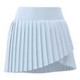 thumbnail image 5 of ibiyuan Skirts For Women Womens Pleated Tennis Skirts Double Ruffle Athletic Skirt with Pockets High Waisted Tummy Control Golf Skorts, 5 of 6