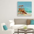 thumbnail image 2 of Masterpiece Art Gallery Lifeguard At The Beach By Studio Arts Canvas Art Print 30" x 30", 2 of 4