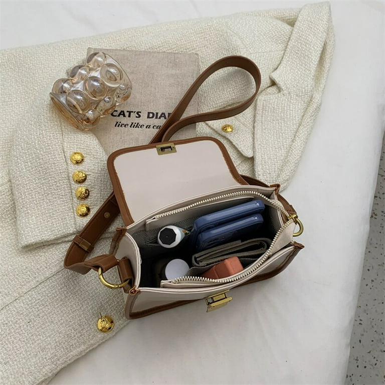 Flap Messenger bag in Canvas, Gold Hardware