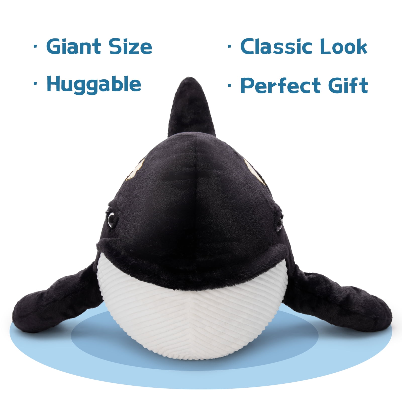 MaoGoLan 31'' Orca Stuffed Animal Big Whale Body Pillow Toy