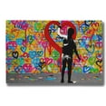 thumbnail image 1 of Epic Graffiti 'Put My Heart Into It' by DB Waterman, Canvas Wall Art, 18"x12", 1 of 3