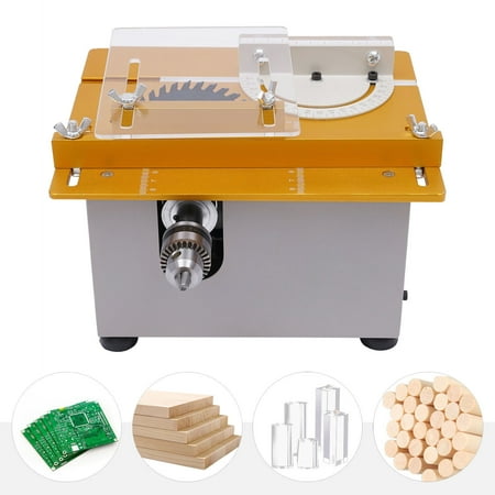 

Miumaeov Mini Table Saw Multi-functional Liftable Blade 110V 300W Hobby Table Saw for Woodworking 0-90 Angle Cutting Portable DIY Saw 1.1 Cutting Depth