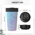 thumbnail image 3 of Fotbe Fantasy Gradient Printed Insulated Travel Coffee Mug Spill Proof Leak Proof Stainless Steel Coffee Tumbler Reusable Coffee Cups with Lids Thermos, 3 of 8