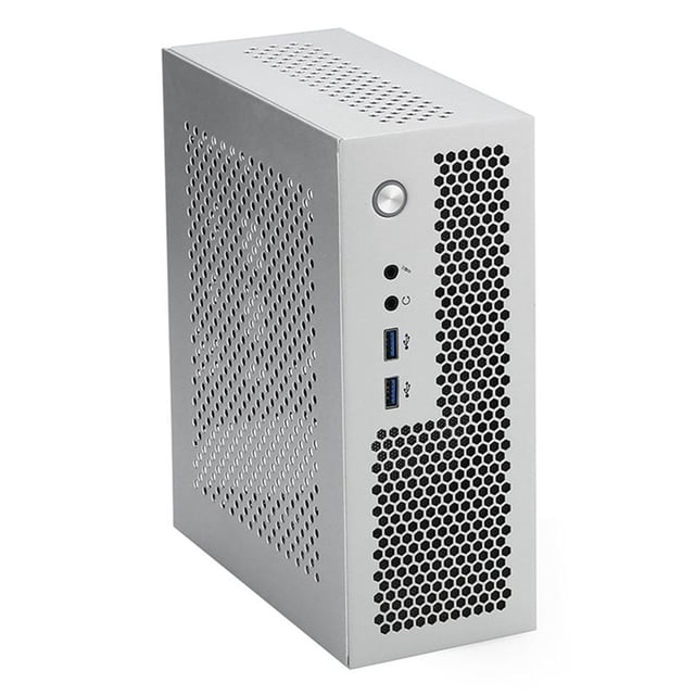 A09 HTPC Computer Case Mini ITX Gaming PC Chasis Desktop Chasis USB3.0 Computer Case Home Computer Case Silver