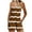 Brown, variant on Rompers for Women Summer Short Jumpsuits Casual Loose Fit Stripe Print Romper Comfy Wide Leg Shorts 1 Piece with Pockets(Black,L)