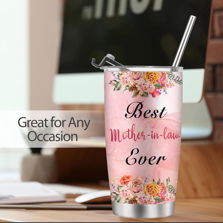 Personalized Mom Mug Funny Mom Gift Coffee Cup - 16OZ Flower Glass With Lid  & Straw, Mothers Day/Birthday Present Mom Glass Coffee Cup 16oz