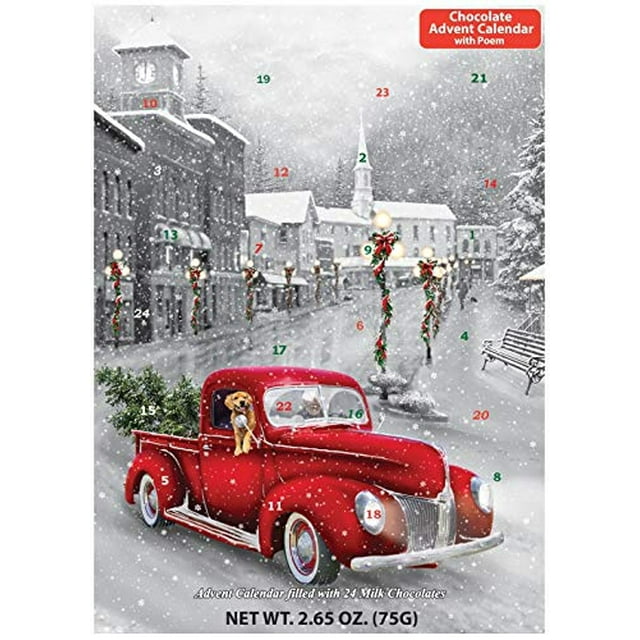 Calendario de adviento de chocolate de viaje navideño (cuenta regresiva para Navidad) Vermont Christmas Company Ver descripción