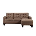 thumbnail image 4 of Earsom Sectional Sofa (Rev. Chaise) in Brown Linen, 4 of 5