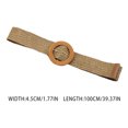 thumbnail image 4 of Linyer Straws Braided Belt Fashion Elastic Universal Multicolor Stretching Strap Accessories Valentines Day Dress Belts for Women Round/Khaki, 4 of 4
