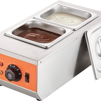 Chocolate Tempering Machine, 9 Lbs 2 Tanks Chocolate Melting Pot with TEMP Control 86~185℉, 800W Stainless Steel Electric Commercial Food Warmer For Chocolate/Milk/Cream Melting and Heating