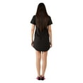 thumbnail image 2 of MeMoi Women's I'm Totally Booked V-Neck Sleepshirt - Womens - Female, L, Black, 2 of 4