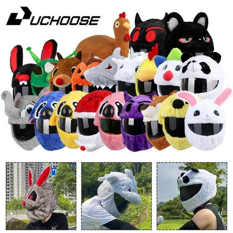 Motorcycle Helmet Cover Cartoon Plush Helmets Hat With Crazy Large