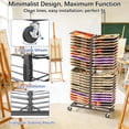 thumbnail image 3 of YOHKOH 48-Shelf Metal Art Paint Drying Rack with Locking Wheels & Tilted Shelves for Classroom Studio Painting & Canvas Storage, 3 of 8