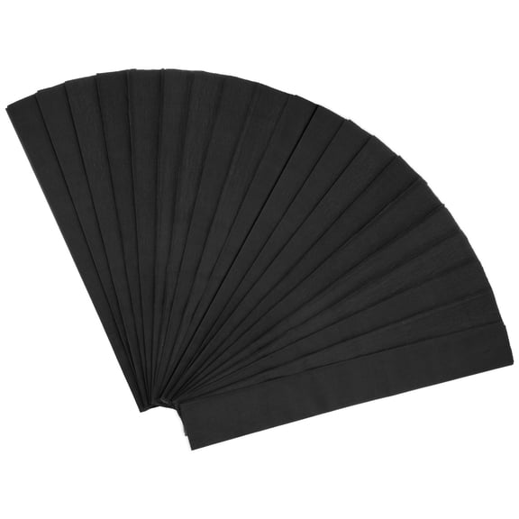 20-Pack Crepe Paper, 3.3ft x 20 Inch /100 x 50cm Soft Wide Crepe Paper Streamer Sheet, Decorative Craft Streamer [Black]