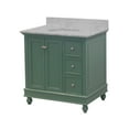 thumbnail image 6 of Bella 36" Bathroom Vanity with Sage Green Cabinet and Carrara Marble Top, 6 of 6