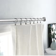 thumbnail image 4 of Urbanest Ball Adjustable Single Drapery Curtain Rod Set with 24 Rings, 5/8", 84"-120", Glossy White, 4 of 5