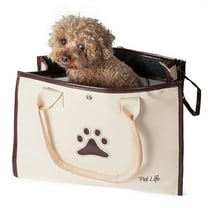 Pet Life ® 'Posh Paw' Elegant Leatherette Designer Fashion Travel Pet Dog Carrier Tote