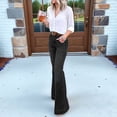 thumbnail image 5 of Women'S Lightweights High Waist Wide Leg Jeans Flared Denim Pants Casual Summer Streetwear Black XL, 5 of 6