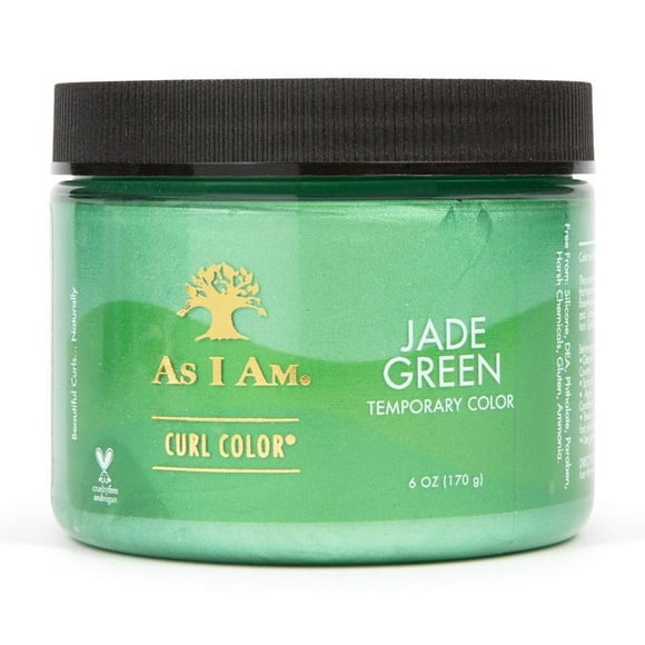 As I Am Curl Color - Vert Jade - 6 Onces - Gel Colorant et Recourbant - Couleur Temporaire - Tenue Moyenne - Vegan et Sans Cruauté